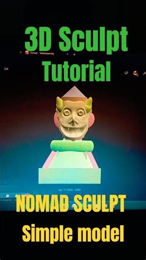 3D Modeling portrait in Nomad Sculpt #viralvideo #sculpting