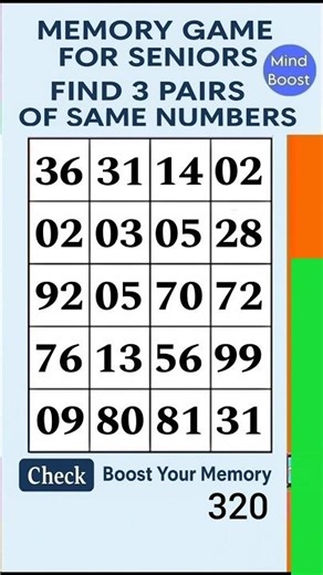 Brain Exercise for Seniors | Keep Your Mind Sharp Challenge – Match the Numbers