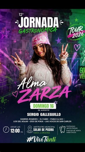 Alma Zarza Tour 2026 | En vivo en Tanti 🎤✨ #almazarza #newmusic