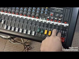 testing power mixer Dynacord.