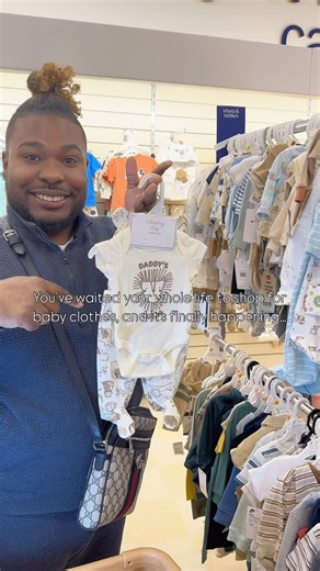 When you’ve waited a lifetime to shop for baby clothes… Lance in every store with baby clothes these days 😂👶🏽🍼 #babyboy #dads #babyclothing | Lance Lamar