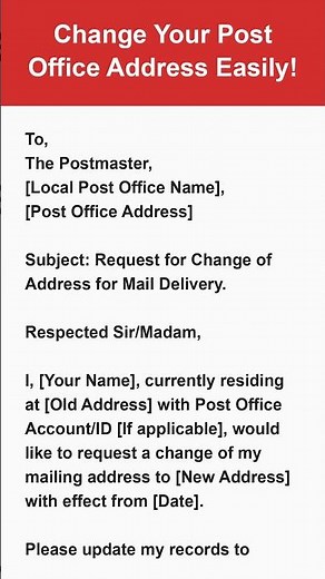 Change Your Post Office Address Easily!