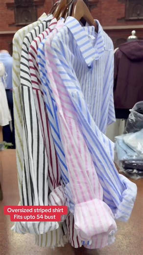 Stylish Oversized Stripe Shirt for Plus Sizes