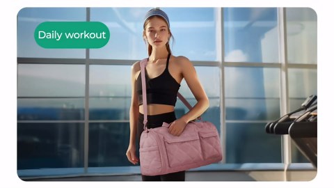 BAGSMART Garment Duffel Bag, Convertible 2-in-1 Puffy Water-Resistant Carry-On with Shoe Compartment (A-Black)