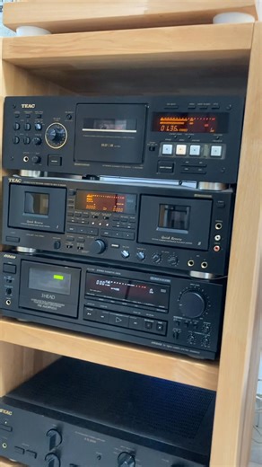 Vintage Stereo Cassette Tape Deck on Reels