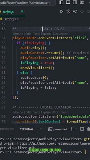 Build an Audio Visualizer with JavaScript | HTML, CSS & Web Audio API