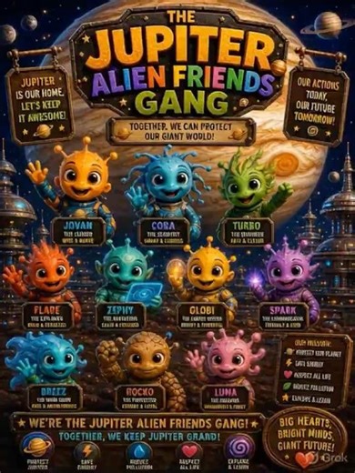 The Jupiter Friends Gang! Epic Alien Adventure | Save Our Giant Planet.