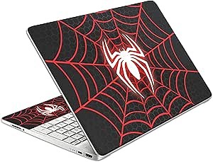 HK Studio Laptop Skin Decal Specific Fit for HP 15.6" with No Cutting Required, No Bubble, Waterproof, Scratch Resistant, Spider Design - Including Wide Screen and Full Wrist Pad Skin