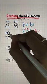 Dividing Mixed Numbers | Fractions #fraction #division #mixednumbers #learnmath #mathematics