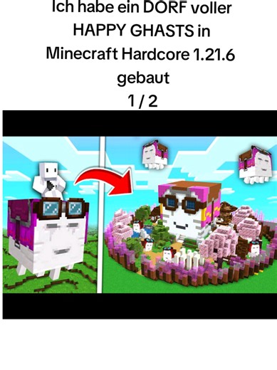 Ich habe ein DORF voller HAPPY GHASTS in Minecraft Hardcore 1.21.6 gebaut 1 / 2
