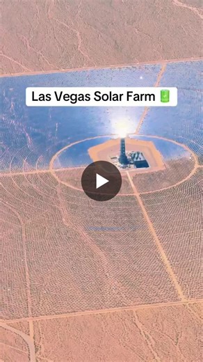 Delightful view of solar concentrator thermal plant outside Vegas. The 392 MW Ivanpah Solar Electric Generating System in the Mojave Desert opened in 2014. Uses 173,500 heliostats, each with two… | Delilah R