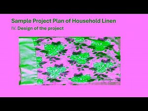 TLE 6 Q3 Prepares project plan for household linens