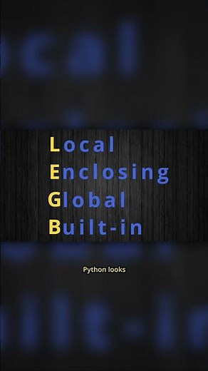 Python's Hidden Rule You MUST Know–LEGB in 30 Seconds! #python #pythonvariables #pythonforbeginners