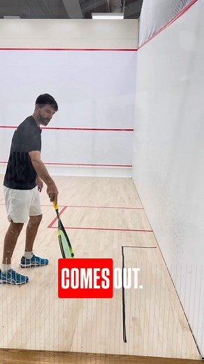 Learn to hit drives that parallel to the side- wall without touching. This habit creates the ability to drag the opponent all the way to the back with your straight drive. The 5 in a row target is a great start. If you can do more even better! Let us know how you get on. #elitesquash #squashtips #hadrianstiff #squashmovement #squashtechnique | Elite Squash