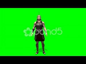 Roman Soldier talk - seperated on green screen