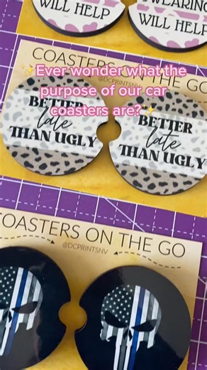 I love my car coasters , i keel a whole collection in my glove box so i can change them out for different occasions and holidays  #sublimation #co~ #sublimationcarcoasters #carcoasters | Dcprintsnv | Facebook