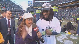On the field with Richard Sherman