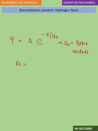 Normalization constant Hydrogen Atom #csirnetphysics #iitjamphysics #physicsfundamentals #physics