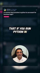 Best practice in python to use assert for business logic #python #coding #tips #tipsandtrick #code