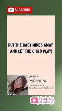 Put the baby wipes away and let the child play. 🖐️🌱