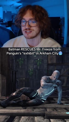 Batman RESCUES Mr. Freeze from Penguin’s “exhibit” in Arkham City🥶#skybfly #gaming #batmanarkham #arkhamcity #mrfreeze