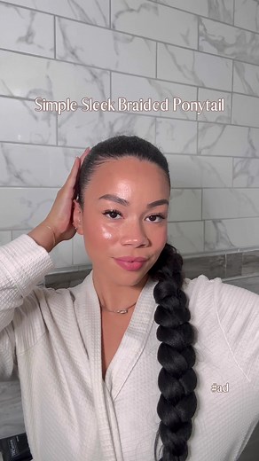 Simple Sleek Braided Pony Tutorial with SheaMoisture & TRESemmé