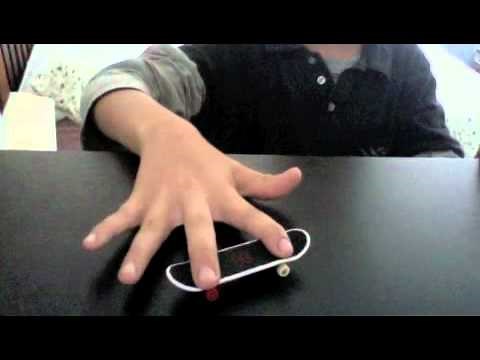 how to do a ollie on a tech deck with 2 and 3 fingers