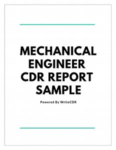MECHANICAL ENGINEER CDR REPORT SAMPLE | WriteCDR - SlideServe