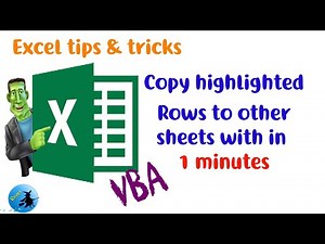 How to copy highlighted rows in ms excel using vba code | Rover