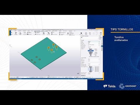Modificar tornillos avellanados en Tekla Structures