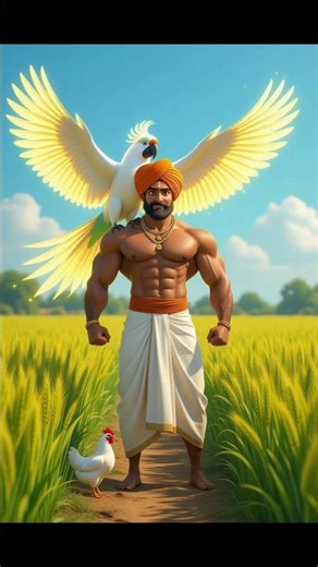 मेहनत का जादू – The Magical Farmer & Talking Parrot 🕊️✨