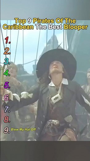 Top 9 pirates of the Caribbean the best blooper