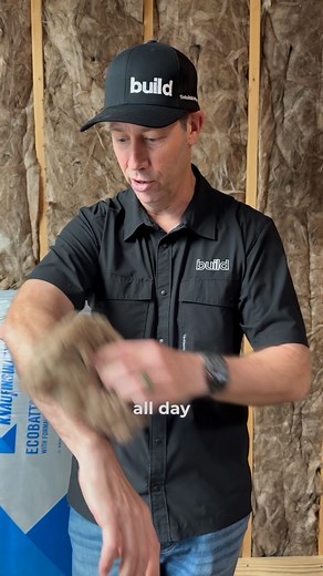 Matt Risinger on Instagram: "Knauf Eco Bat: Formaldehyde-Free, Biobased Binder Insulation with No Irritation. I am impressed. We are filling our interior wall cavities with their R-13 batts to give us an STC of 38 or a whopping STC of 51 with Staggered Studs (both side being 5/8” Sheetrock)! This is definitely going to quiet down the house without adding much cost. FYI: Wear your PPE when installing this. Manufacturer recommends dust mask, long sleeves and gloves. This is a demonstration only. I