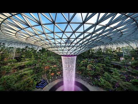 Rain Vortex Waterfall and Forest - Jewel Changi Airport