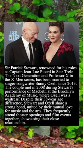 Sir Patrick Stewart and Sunny Ozell A Love Story Across Generations #shorts