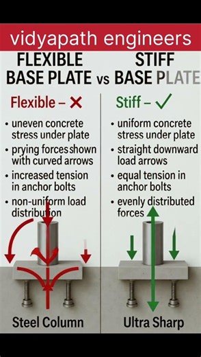 Flexible vs Stiff Base Plate – Which One is Structurally Safer? #vidyapathengineers