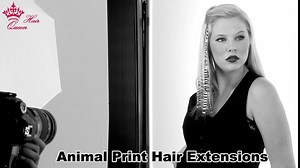 16" Animal Print Synthetic Feather Hair Extension Leopard Cheetah Zebra Extensions MOQ 100pcs / lot (16 Inch (Pack of 100pcs/lot), Mixed Color)