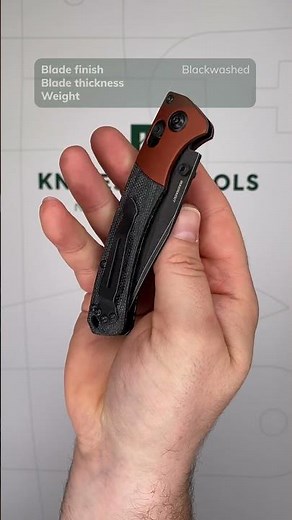 Benchmade Mini Crooked River 15085BK 04 Magnacut, Burnt Copper Aluminum Black Micarta, pocket knife