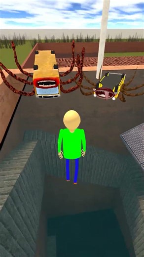 Vehicle Nextbot Tricked Baldi! #shorts #gmod