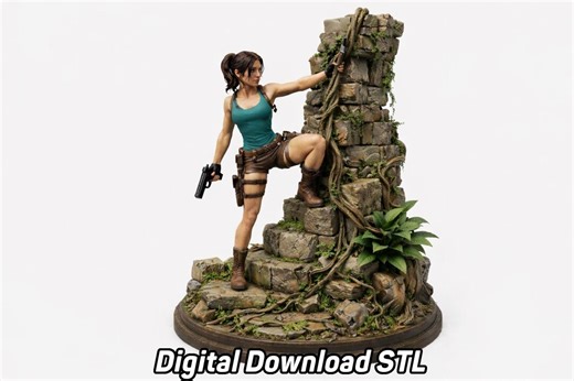 Temple Raider Explorer Model | 3D Print File | Digital Download STL - Etsy