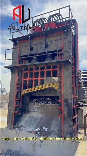 Large Scrap Metal Processing with Hydraulic Gantry Shear #recyclingmachine