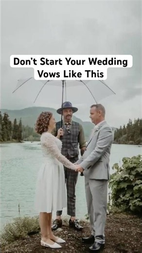 Don’t Start Your Wedding Vows Like This #weddingindustry #weddingofficiant