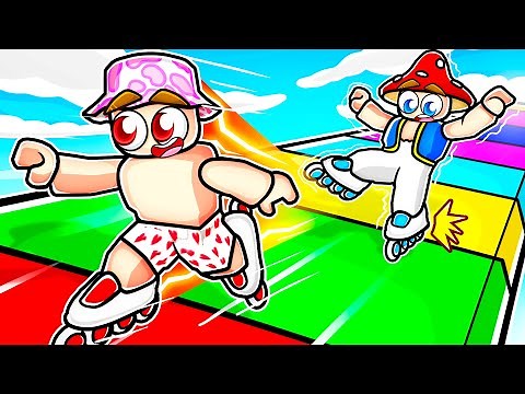 LE PLUS RAPIDE GRACE A MES ROLLERS LÉGENDAIRE SUR ROBLOX !!