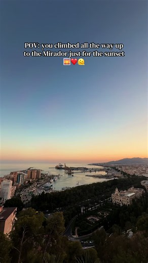 Atardecer en el Mirador de Gibralfaro Málaga