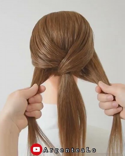 Acconciature Facili e Veloci capelli medi 👩‍🦰 Cute & Easy Updo Hairstyle for medium hair #shorts