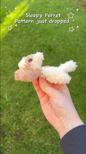 Sleepy ferret crochet pattern just dropped #crochetpatterns #amigurumi #ferret