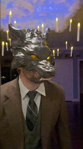 🐺 Professor Lupin’s Werewolf Transformation – 3D Printed Mask with Lit Eyes
