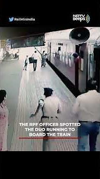 Watch: Railway Cop Saves Woman, Son Who Slipped While Boarding Train
