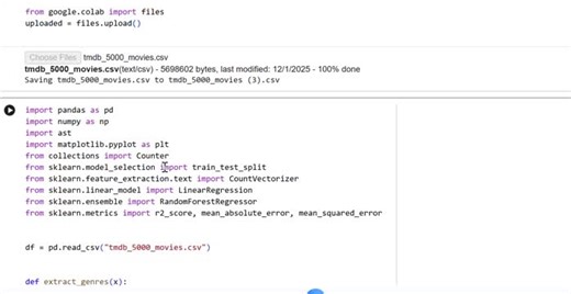 #intershipproject #movietatingprediction #python #systemtron | Khushi Patel