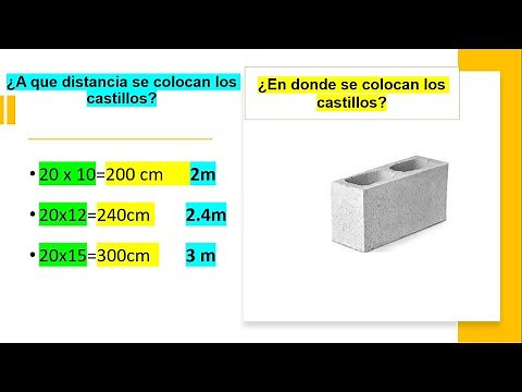 A que distancia se colocan los castillos en una Construcción // En donde se colocan los castillos